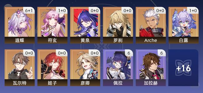 崩坏：星穹铁道23黄 17角色黄 6光锥黄 9五星角色 2五星光锥 65级 男主