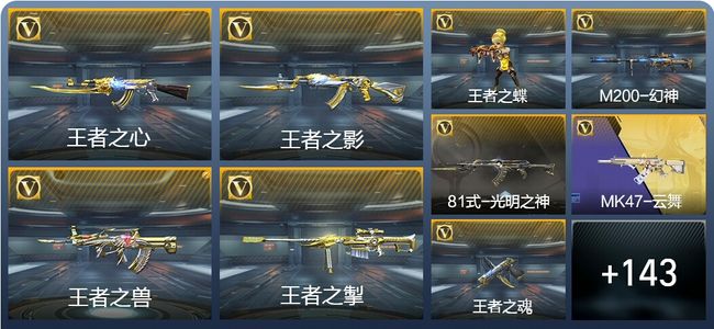 穿越火线：枪战王者V6 13王者武器 164英雄武器 248万化 枪王SS