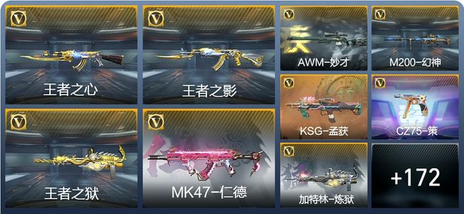 穿越火线：枪战王者10王者武器 182英雄武器 7英雄角色 350万化 专家S