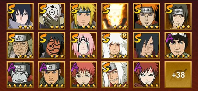 火影忍者V11 13S忍 42A忍 182忍 1892S碎片 20通灵 800W战力 前1000名 中忍