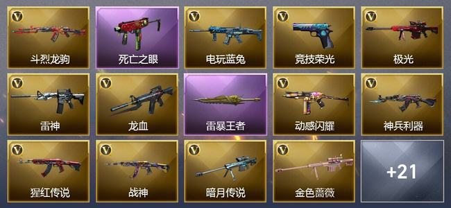 穿越火线（CF）1王者武器 20V武器 2V角色 6皮肤 可排位 传奇