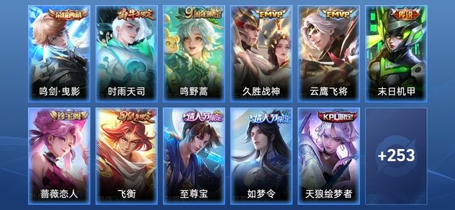王者荣耀V7 1典藏 5传说 74史诗 264皮肤 121英雄 最强王者