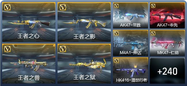 穿越火线：枪战王者22王者武器 249英雄武器 6英雄角色 305万化 大师