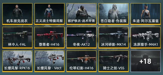 暗区突围库存价值174.5M 2手套 8近战武器 5金套装 17金枪皮 信誉5级 王牌