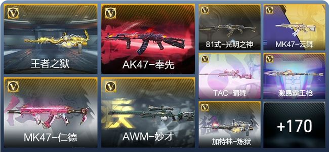 穿越火线：枪战王者V5 6王者武器 190英雄武器 3英雄角色 424万化 枪圣SS