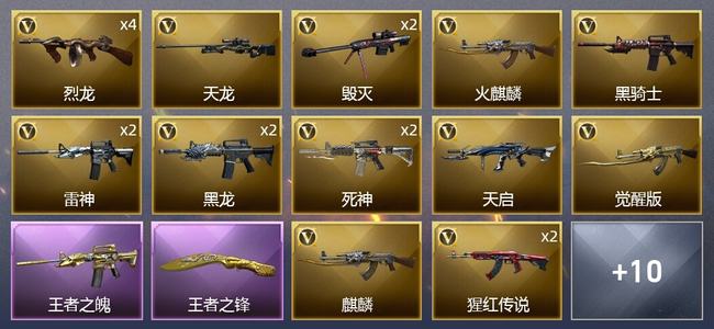 穿越火线（CF）2王者武器 33V武器 1V角色 18皮肤 可排位 枪王