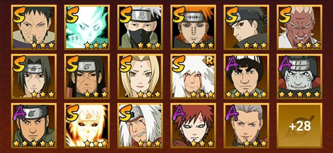 火影忍者V10 12S忍 33A忍 142忍 1558S碎片 18通灵 700W战力 前500名 上忍