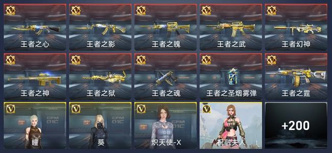 穿越火线：枪战王者V7 10王者 208英雄武器 6英雄角色 339万化 新锐