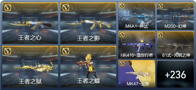 穿越火线：枪战王者V5 8王者武器 246英雄武器 7英雄角色 408万化 枪皇SS