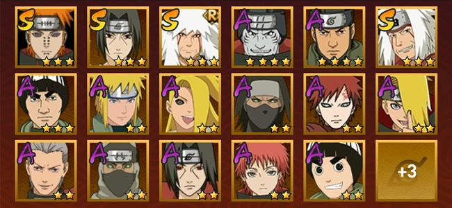 火影忍者V1 4S忍 16A忍 91忍 594S碎片 13通灵 500W战力 前1000名 上忍