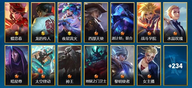 英雄联盟手游（lol手游）3神话 30传说 106史诗 247皮肤 128英雄 翡翠