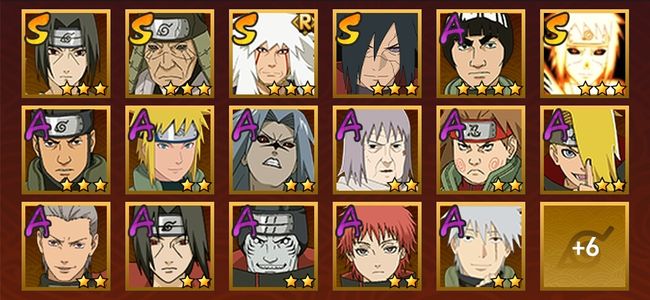 火影忍者6S忍 17A忍 82忍 780S碎片 13通灵 500W战力 前500名 中忍