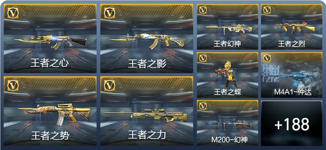 穿越火线：枪战王者V7 22王者武器 228英雄武器 5英雄角色 491万化 枪王SS