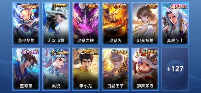 王者荣耀V7 1典藏 4传说 24史诗 139皮肤 115英雄 至尊星耀I