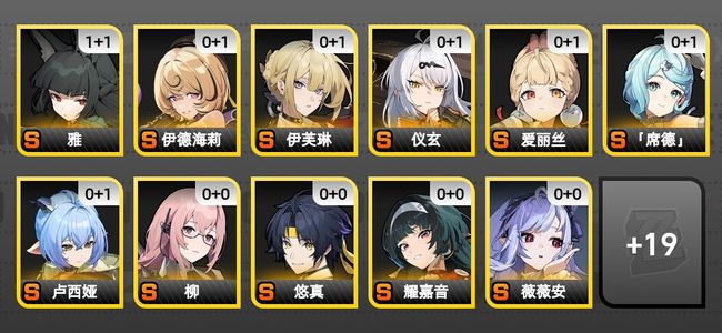 绝区零38黄 28角色黄 18S角色 10S音擎 7S邦布 女主 60