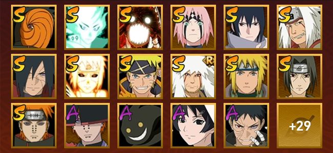 火影忍者V10 13S忍 33A忍 135忍 1584S碎片 17通灵 600W战力 前1000名 超影