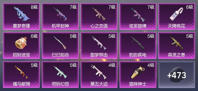 和平精英2载具 23升级枪 9粉装 3尾迹 304枪皮 196套装 99548热力 15印记 超级王牌