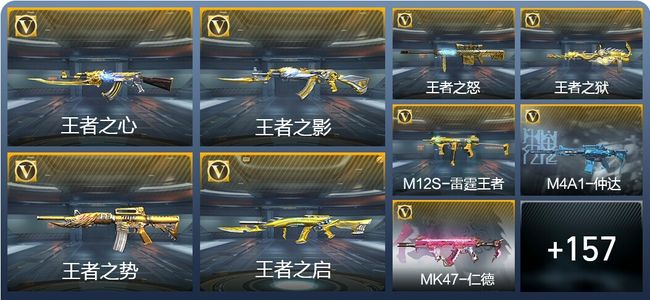 穿越火线：枪战王者12王者武器 166英雄武器 6英雄角色 281万化 枪王