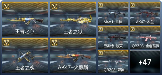 穿越火线：枪战王者V4 3王者武器 56英雄武器 1英雄角色 138万化 专家