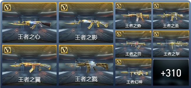 穿越火线：枪战王者V9 50王者武器 319英雄武器 9英雄角色 780万化 枪皇