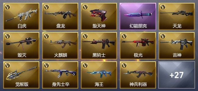 穿越火线（CF）50V武器 2V角色 19皮肤 可排位 传奇