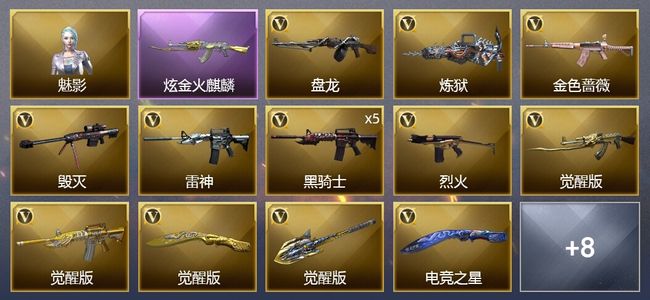 穿越火线（CF）1炫金武器 23V武器 可排位 新锐