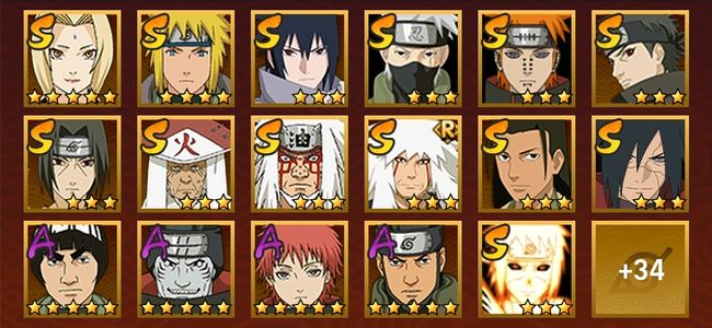 火影忍者V12 15S忍 36A忍 184忍 2443S碎片 23通灵 1000W战力 前50名 中忍