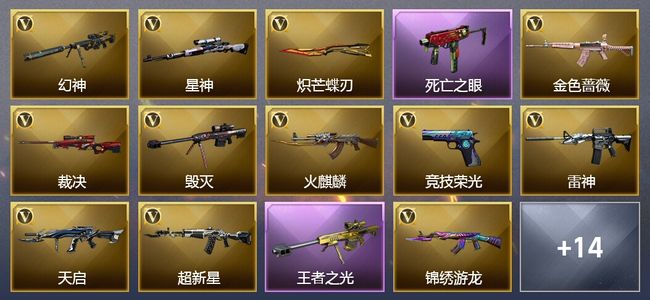 穿越火线（CF）2王者武器 20V武器 1V角色 5皮肤 可排位 枪王