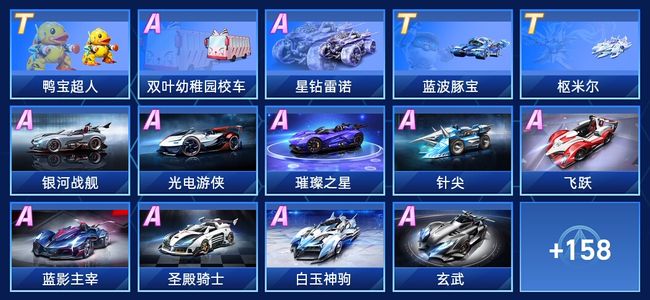 QQ飞车手游V10 3永久T车 81永久A车 172永久赛车 66宠物 男号 星耀