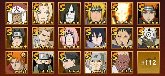 火影忍者V15 50S忍 80A忍 367忍 6798S碎片 36通灵 2000W战力 前100名 影级