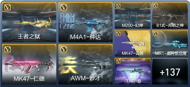 穿越火线：枪战王者V3 13王者武器 165英雄武器 4英雄角色 213万化 枪皇S