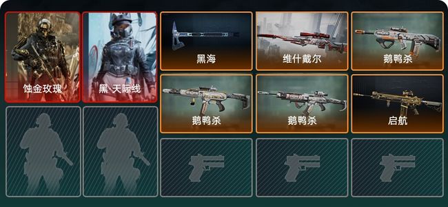 三角洲行动总资产232M 2干员外观 1传说近战 5传说枪械 黑鹰