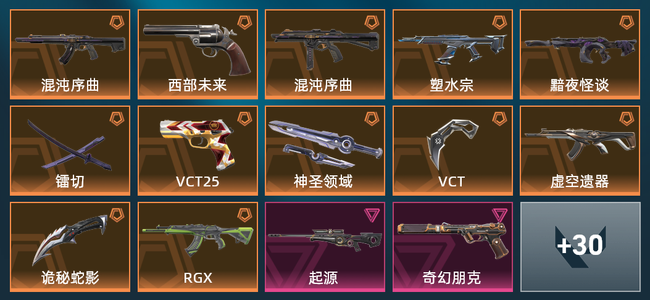 无畏契约12橙皮 2紫皮 44皮肤 22960皮肤总价值 780已用源晶 黄金