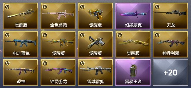 穿越火线（CF）3王者武器 27V武器 6皮肤 可排位 枪王