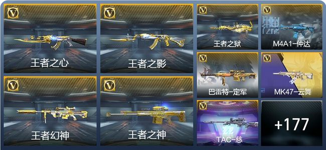 穿越火线：枪战王者V7 13王者武器 205英雄武器 6英雄角色 383万化 枪圣S