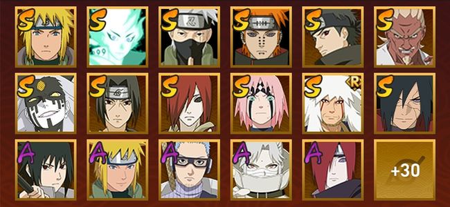 火影忍者V10 13S忍 34A忍 154忍 1673S碎片 18通灵 600W战力 前1000名 上忍