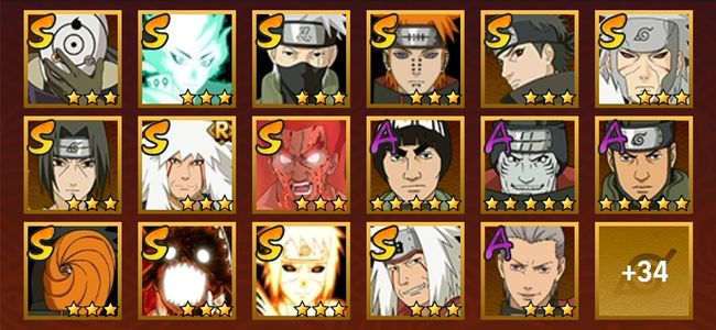 火影忍者V11 15S忍 38A忍 157忍 1844S碎片 19通灵 800W战力 前500名 影级