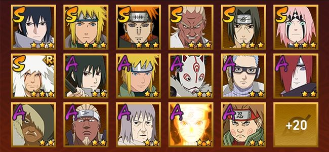 火影忍者V5 8S忍 30A忍 121忍 1098S碎片 14通灵 400W战力 上忍