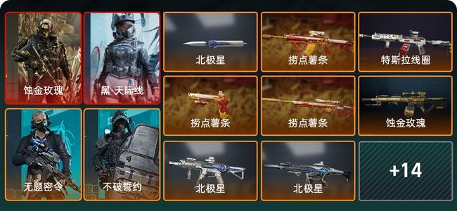 三角洲行动总资产212.4M 6干员外观 1近战 21传说枪械 烽火：黄金 战场：上等兵