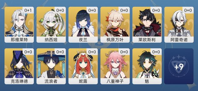 原神32黄 26角色黄 6武器黄 20五星角色 6五星武器 男主 57级