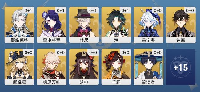 原神48黄 36角色黄 12武器黄 26五星角色 10五星武器 女主 60级