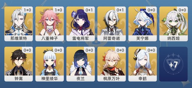 原神32黄 24角色黄 8武器黄 18五星角色 6五星武器 女主 57级