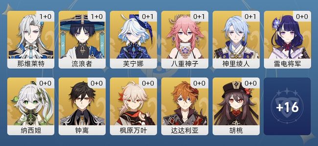 原神50黄 39角色黄 11武器黄 27五星角色 11五星武器 女主 60级