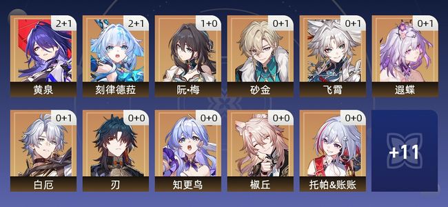 崩坏：星穹铁道58黄 32角色黄 26光锥黄 22五星角色 14五星光锥 70级 女主