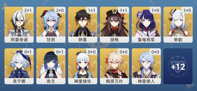 原神61黄 44角色黄 17武器黄 25五星角色 13五星武器 女主 60级