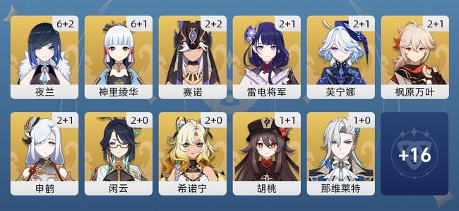 原神107黄 80角色黄 27武器黄 27五星角色 21五星武器 女主 60级