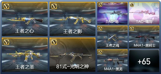 穿越火线：枪战王者V4 5王者武器 74英雄武器 5英雄角色 105万化 枪王S