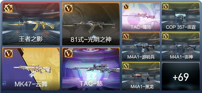 穿越火线：枪战王者V5 1王者 78英雄武器 2英雄角色 135万化 大师SS