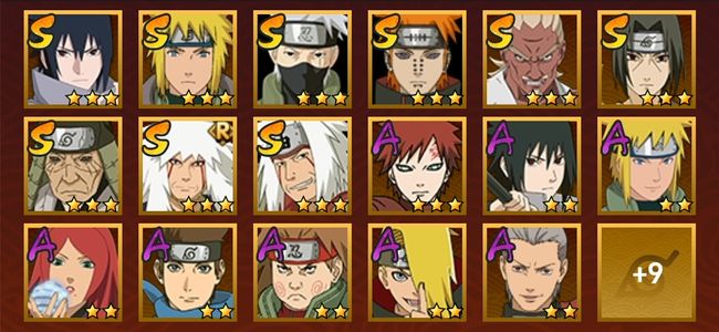 火影忍者9S忍 17A忍 93忍 1041S碎片 12通灵 300W战力 上忍