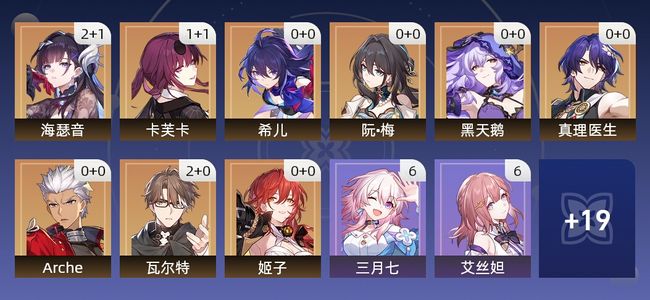 崩坏：星穹铁道21黄 14角色黄 7光锥黄 9五星角色 3五星光锥 62级 女主